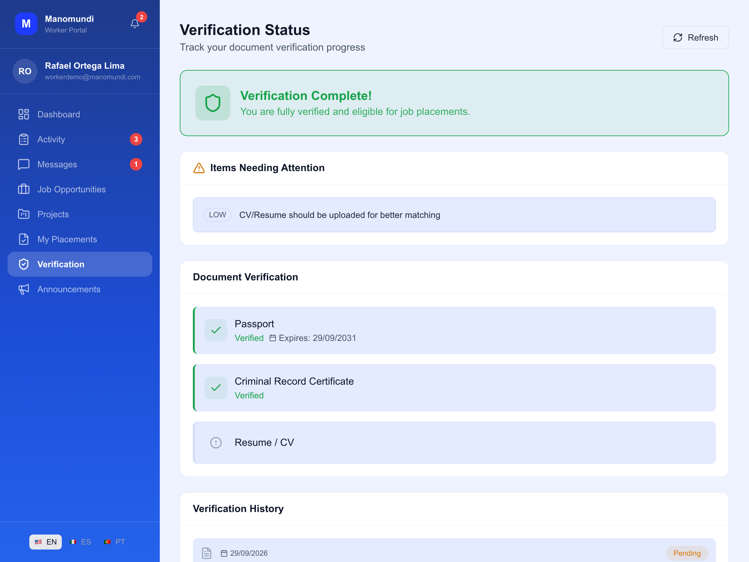 Document status board