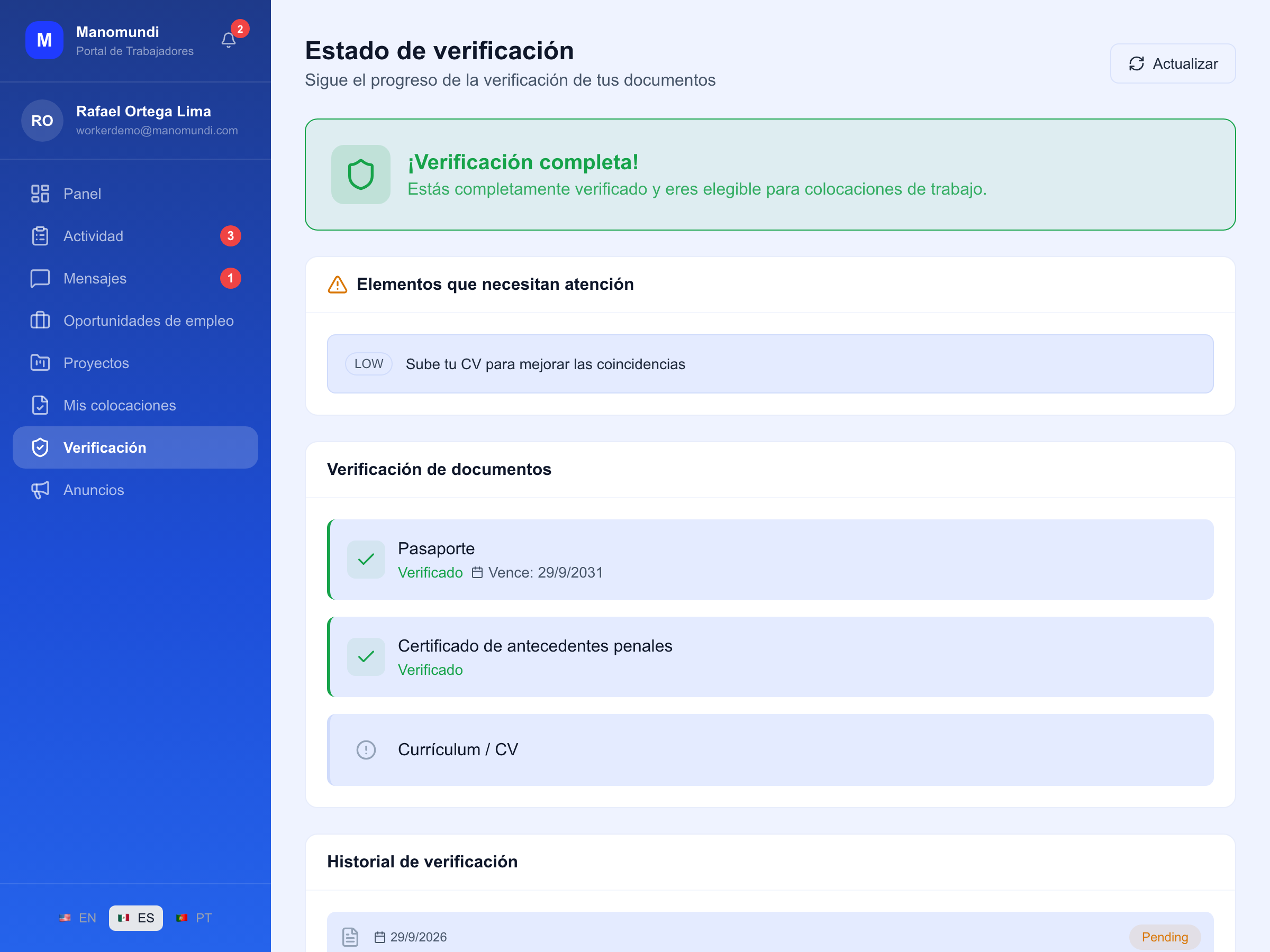 Tablero de documentos